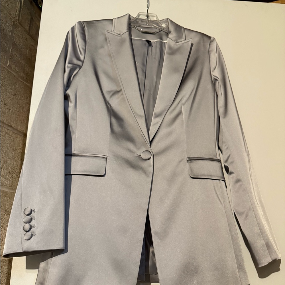 WHBM Gray Women's Blazer, Size 6, Lined